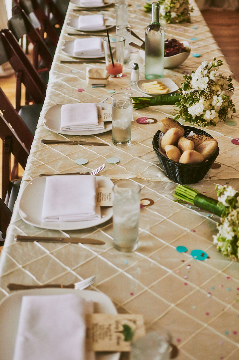Wedding table settings