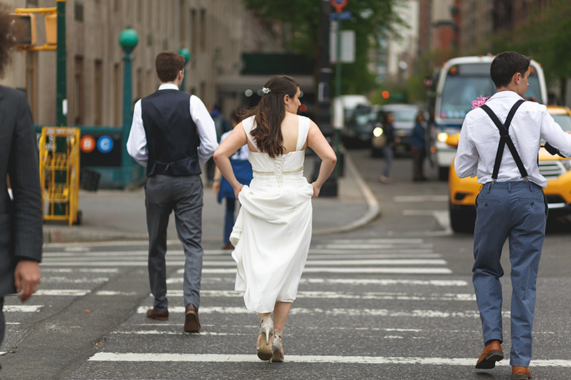 NYC street wedding photos