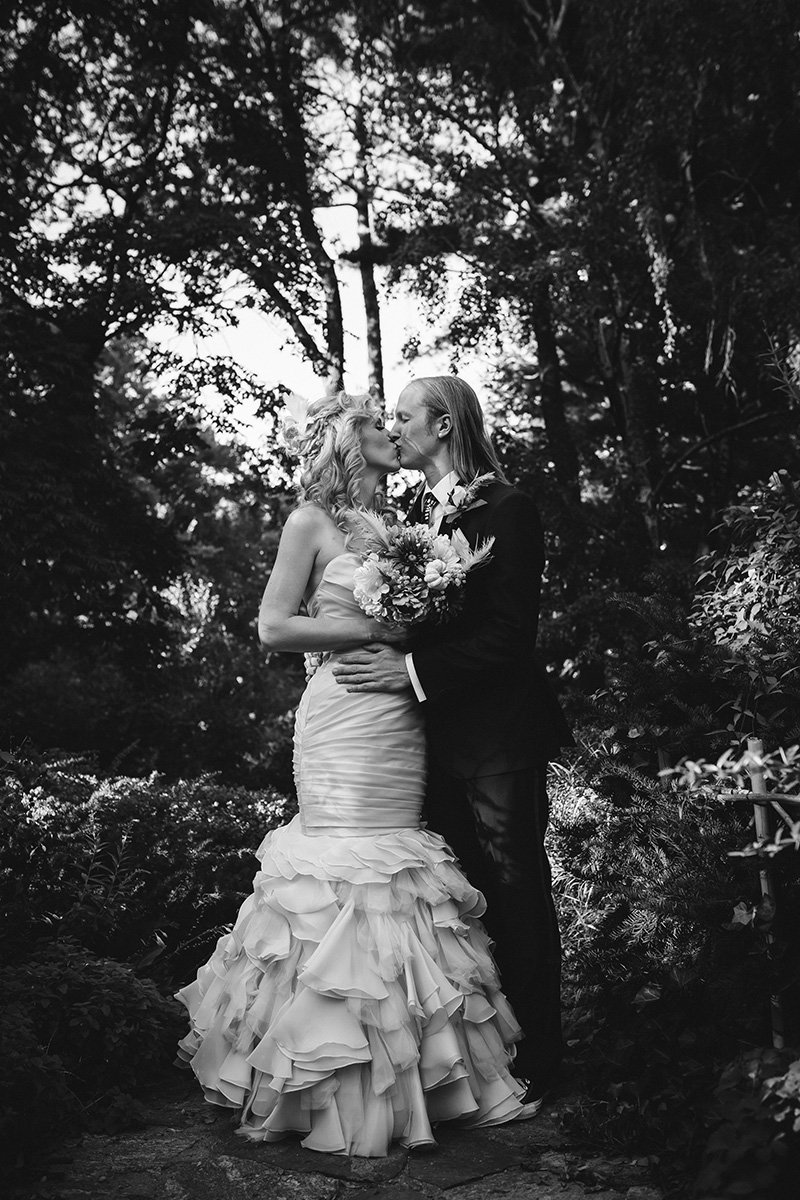 black and white wedding