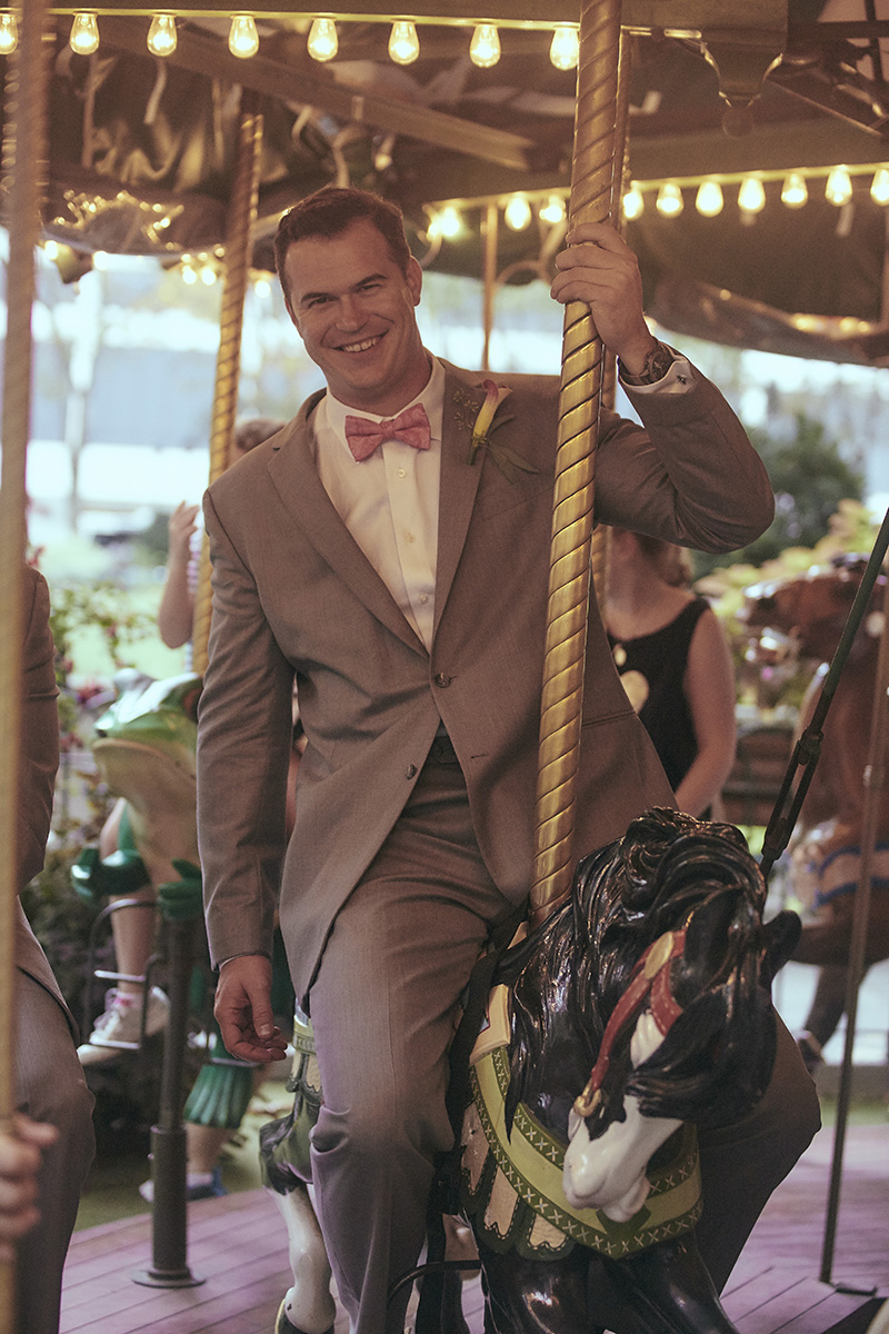 groomsman on carousel