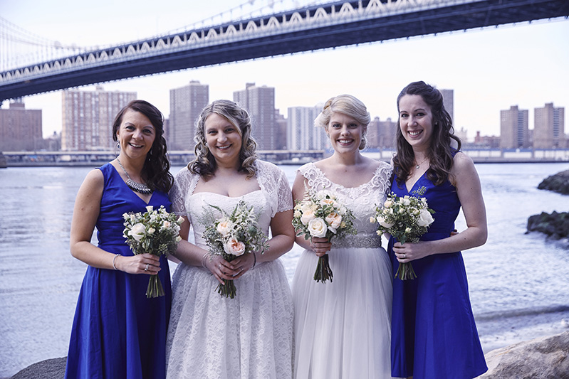 brides with bridesmaids