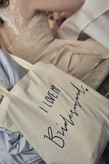 i love my bridesmaid tote bag