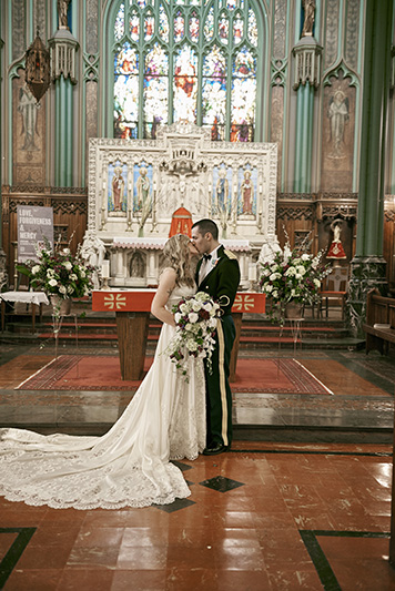 wedding church portrait