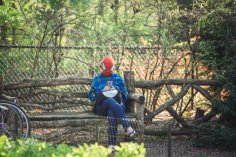 spiderman in central park