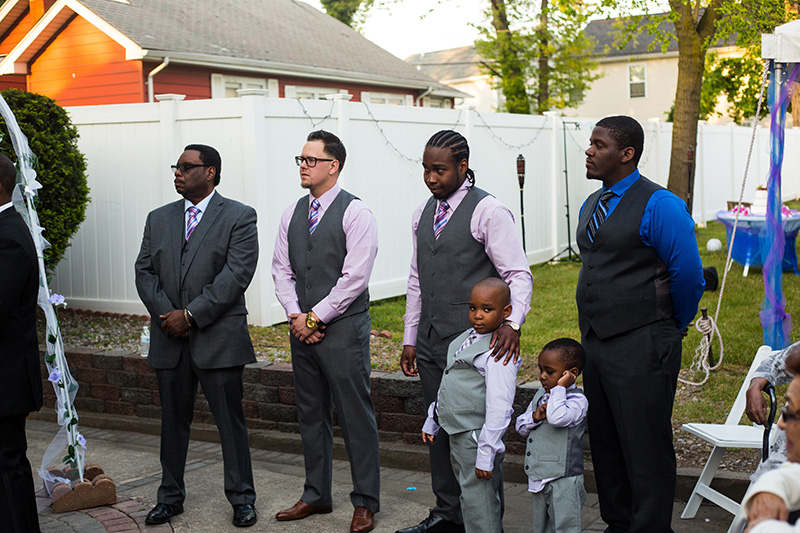 groomsmen at the ceremony