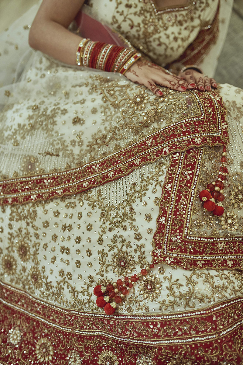 indian wedding dress detail