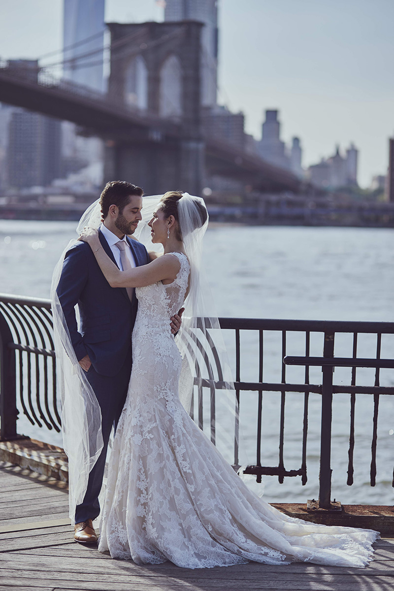 Brooklyn bridge park wedding photos 