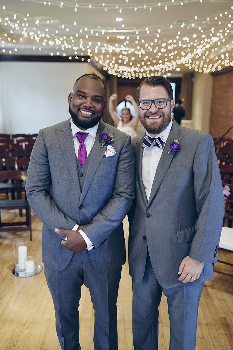 groom with officiant