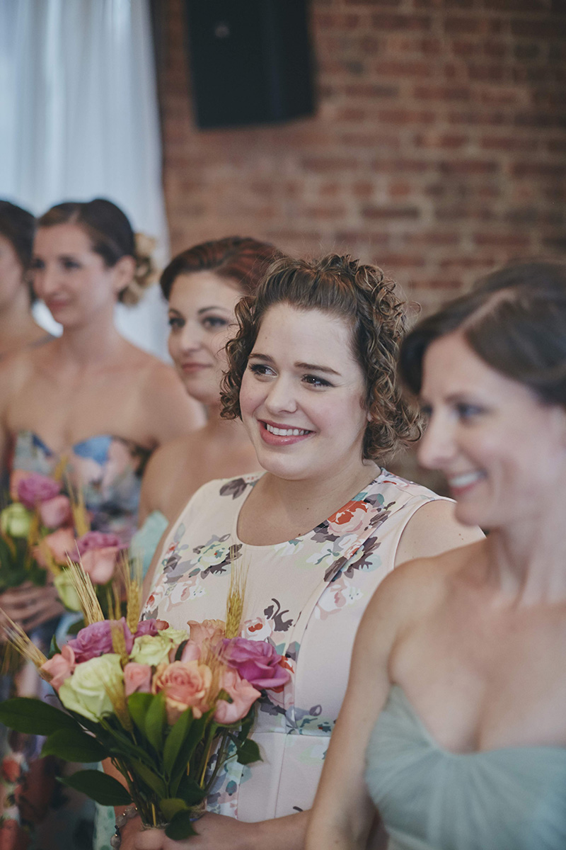 bridesmaid smiling