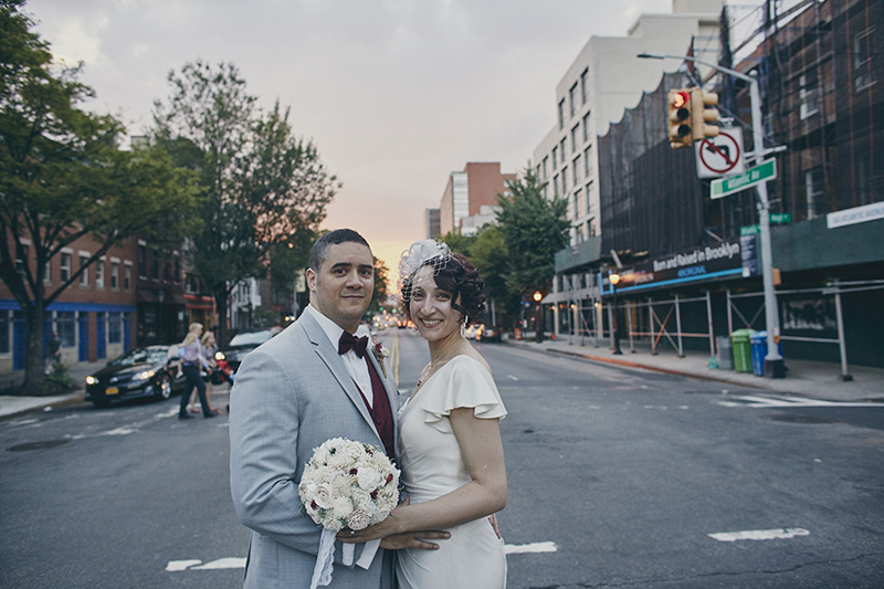 brooklyn street wedding photos