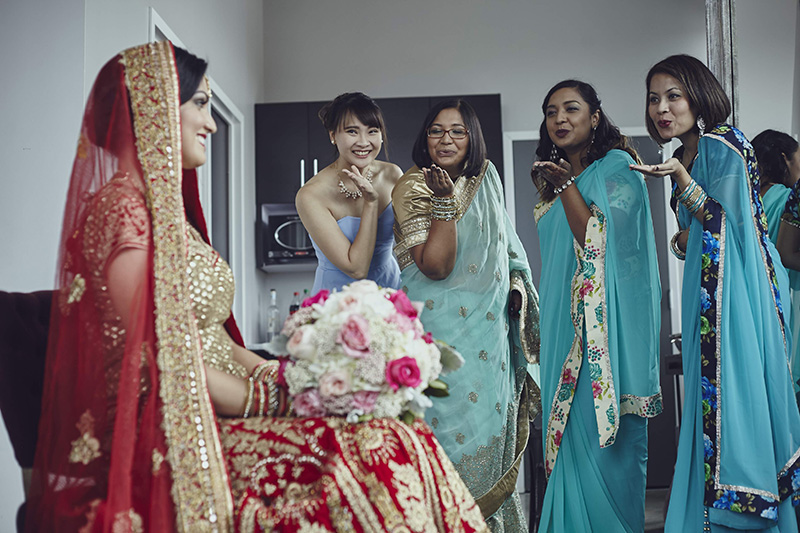 indian bridal party