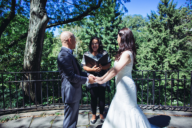 Central Park wedding ceremony