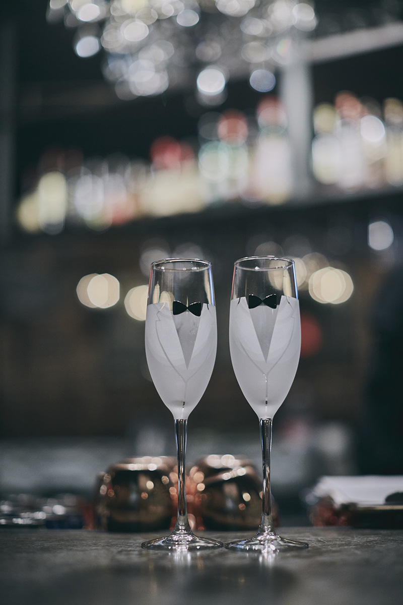 custom wedding champaign glasses