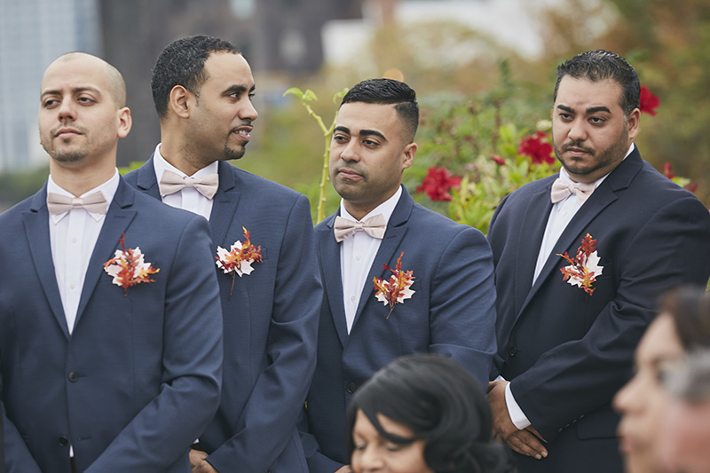 groomsmen at ceremony