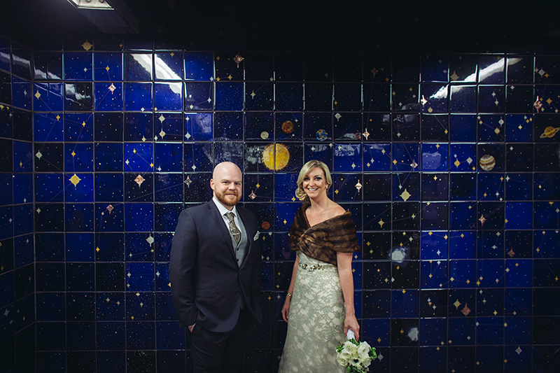 wedding couple posing
