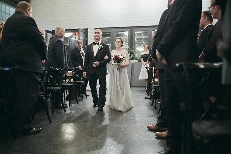 bride walking down the aisle 