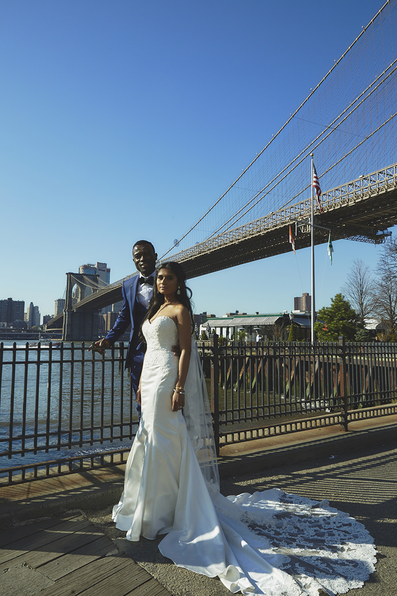 Brooklyn Bridge wedding portraits
