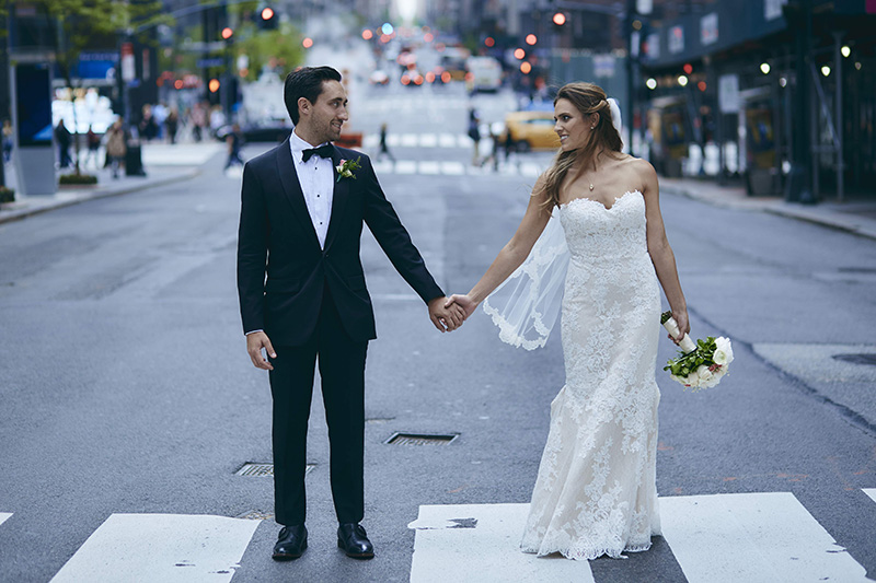 NYC streets wedding photos