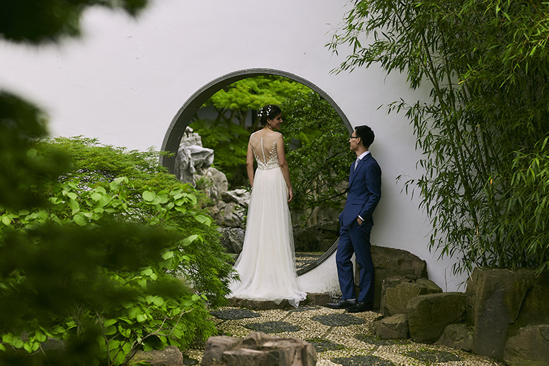 Chinese garden wedding