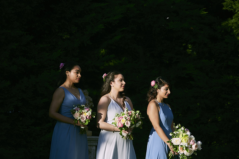 bridesmaids at ceremony