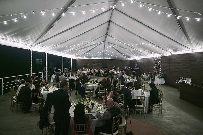 Snug Harbor tent wedding reception