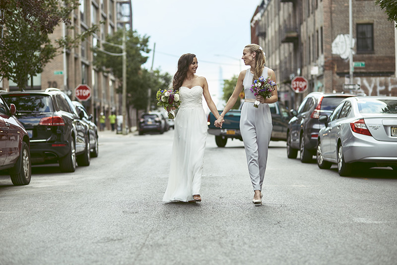 brides walking