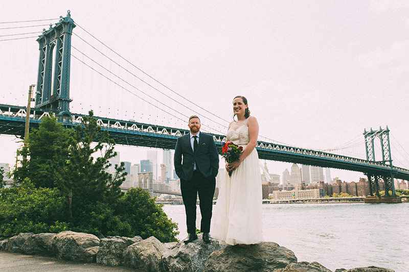 Manhattan bridge wedding photos