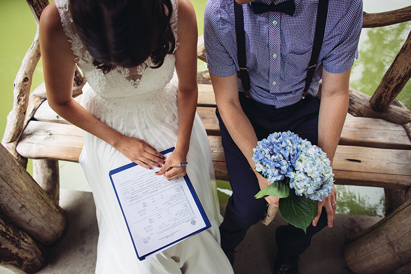 signing marriage license