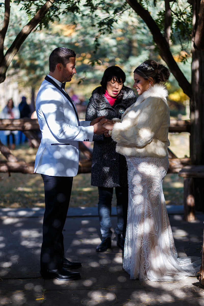Cop Cot Central Park elopement ceremony