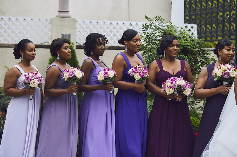 bridesmaids at ceremony