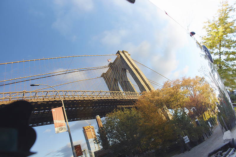 brooklyn bridge reflection