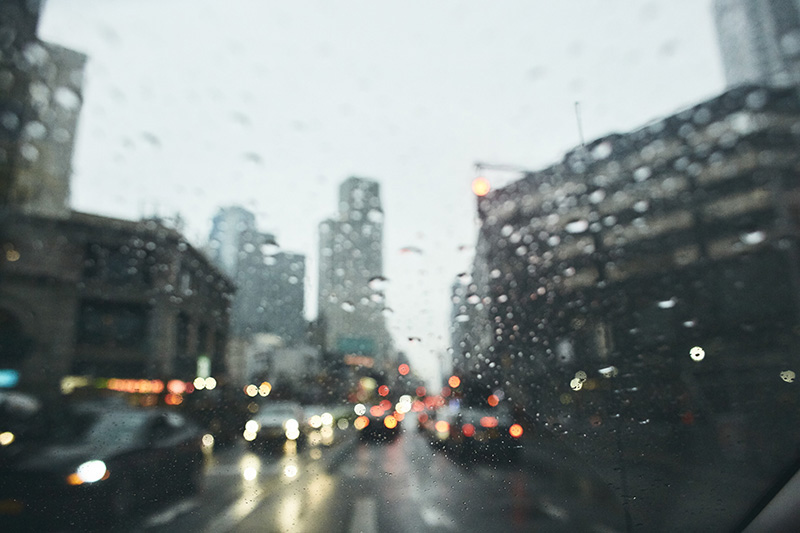 NYC  in the rain