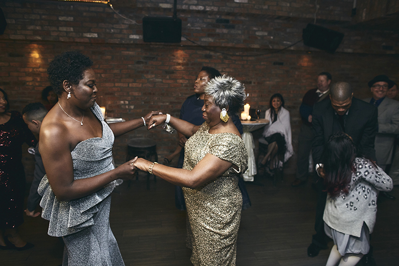 Dancing at the party after wedding