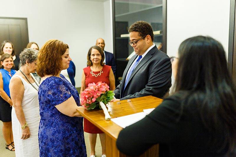 City hall elopement ceremony