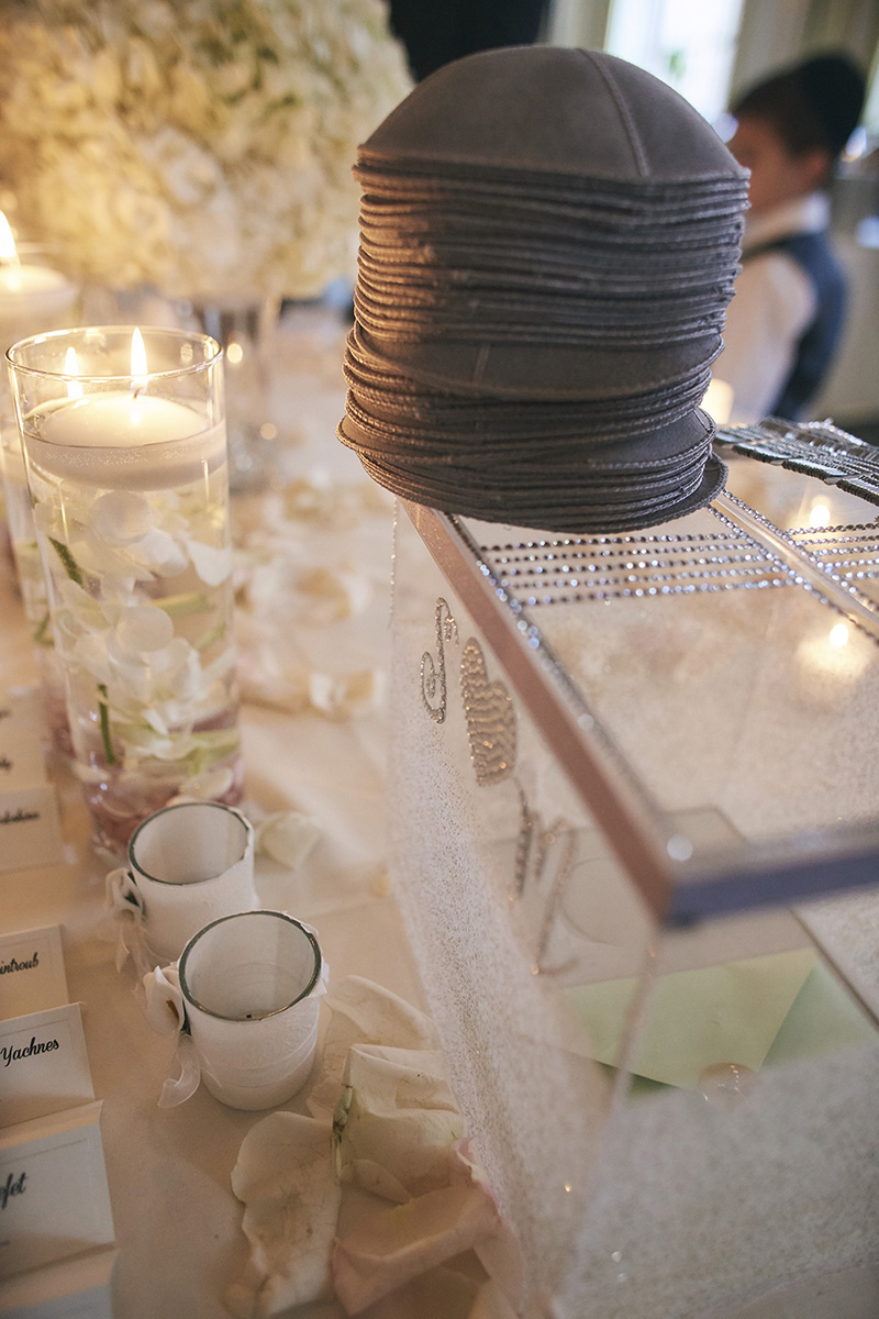 Table decoration for the  Orthodox Jewish wedding