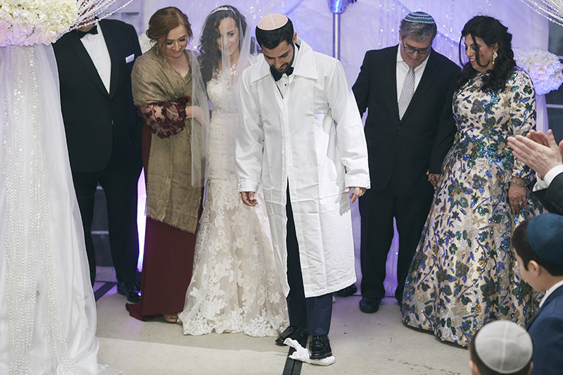 Orthodox Jewish groom at the wedding ceremony