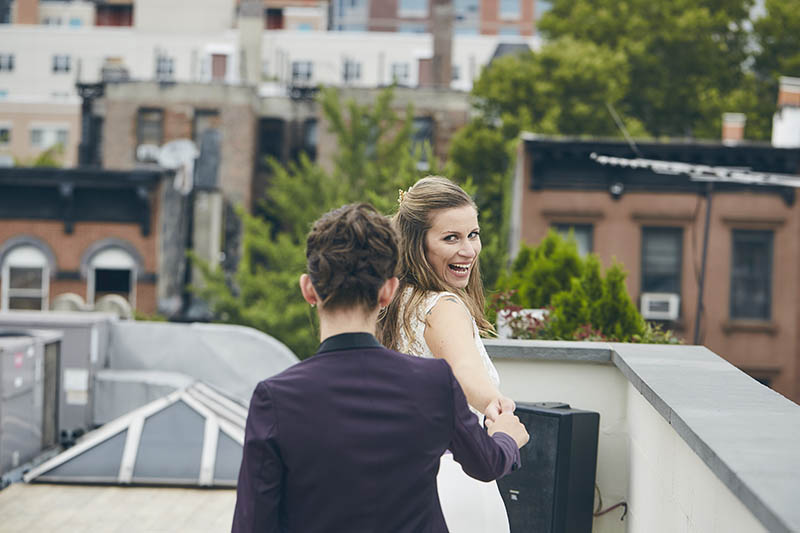 rooftop wedding portraits