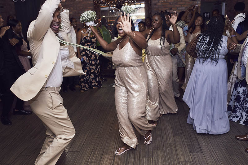African American wedding party