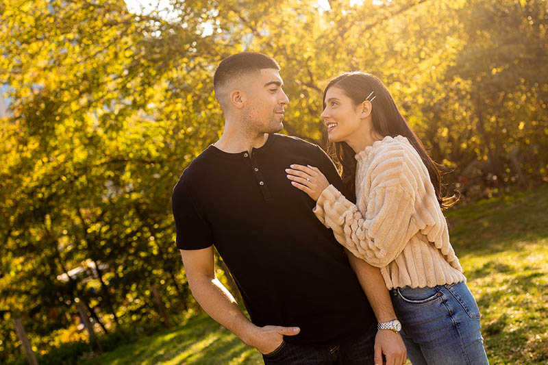 Fall engagement photography in Brooklyn