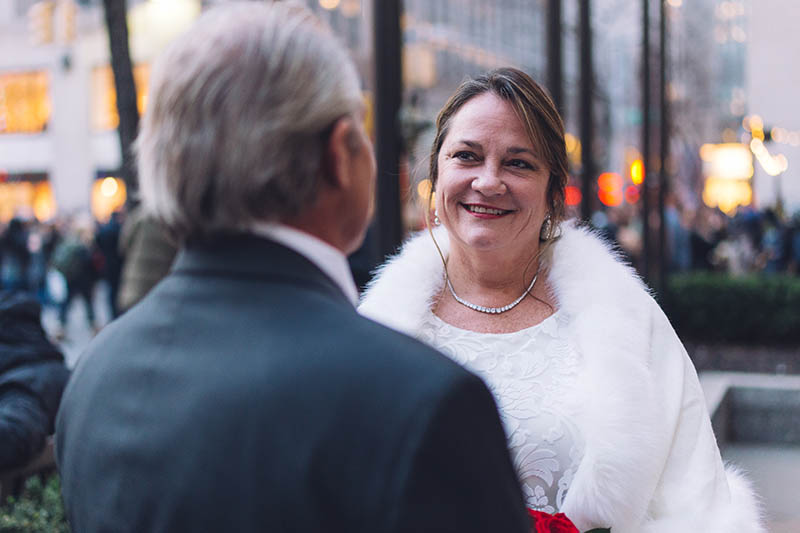 Christmas elopement photography