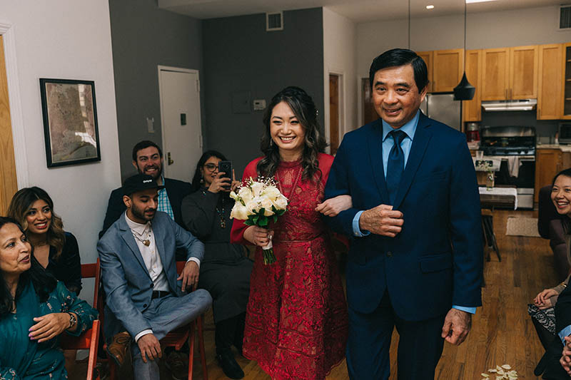 Interracial wedding ceremony