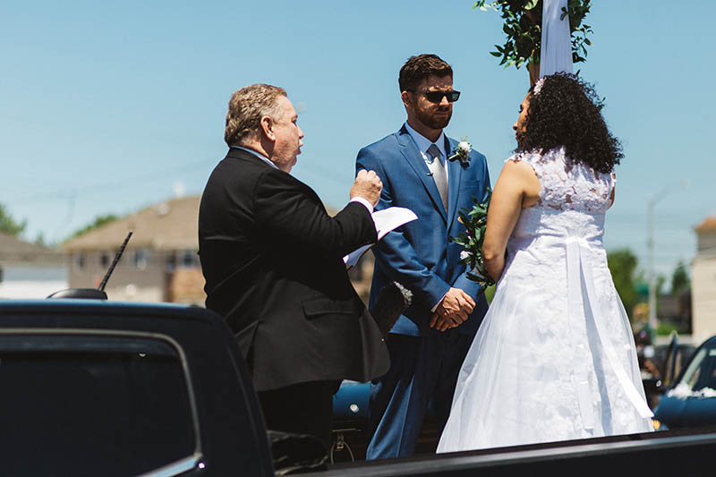 Drive-In wedding during coronvirus