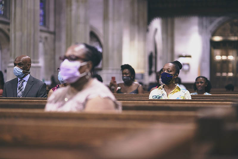 Church wedding ceremony during CoronaVirus pandemic