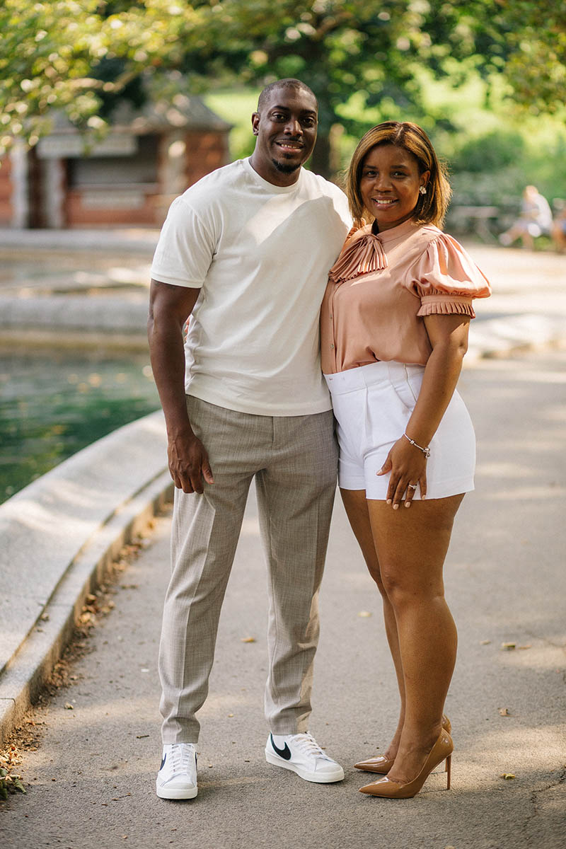 African American couple engagement photography