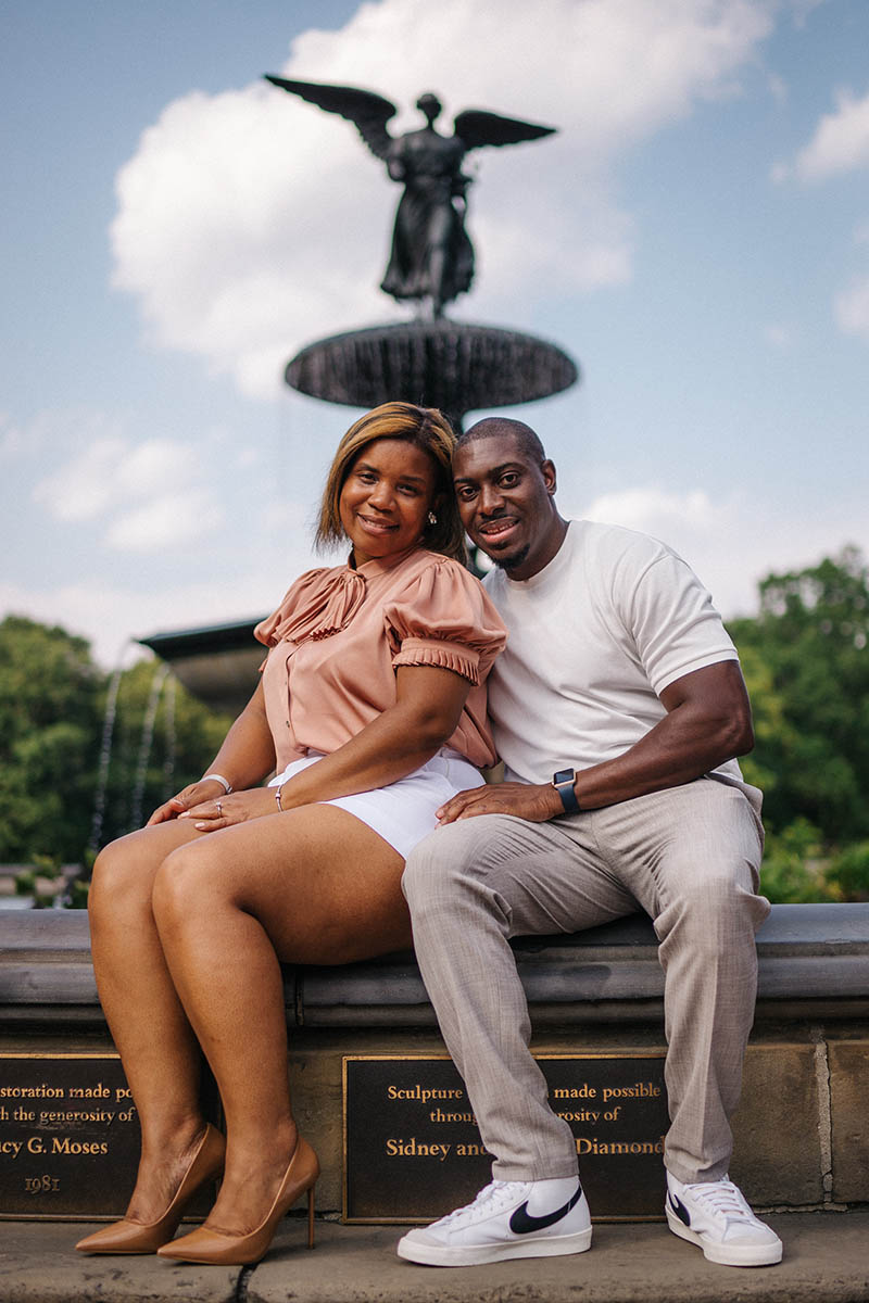 Black couple engagement photo ideas