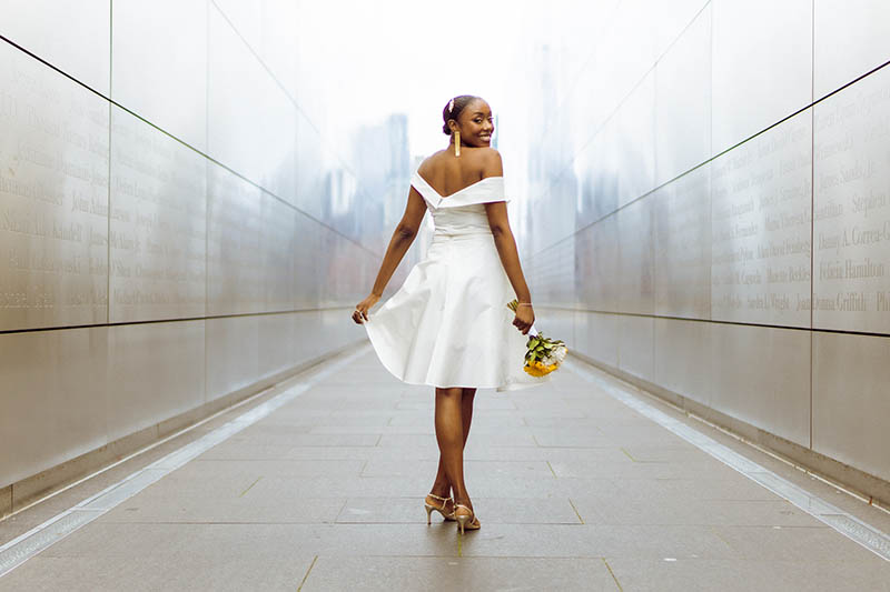 African American bride