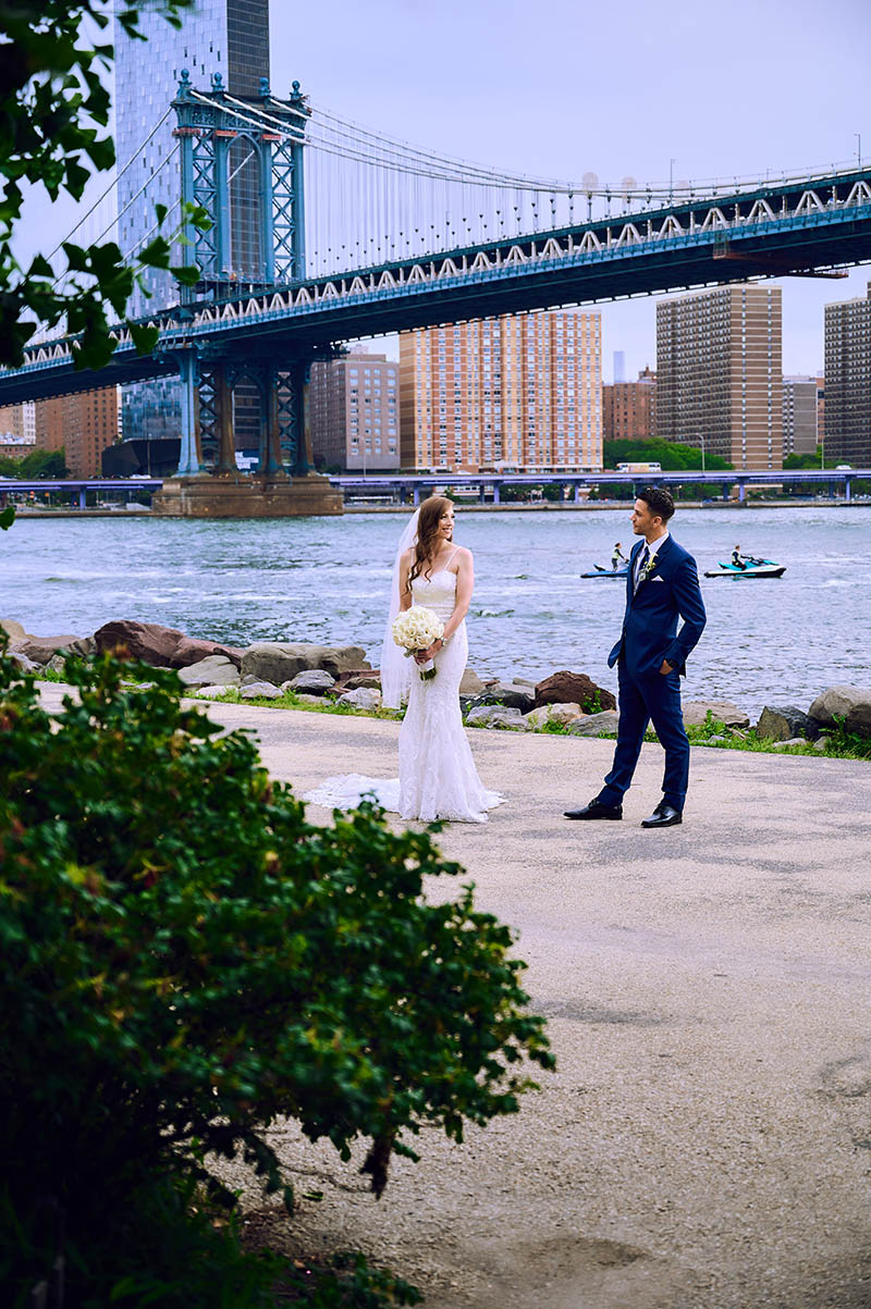 Wedding portraits on the water