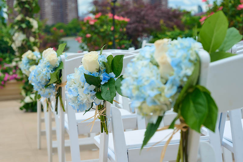Wedding ceremony flowers