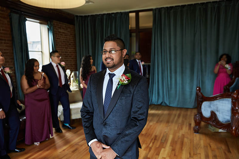 Groom waiting for bride