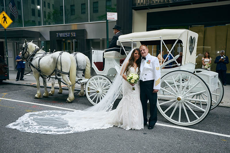 Horse carriage for wedding ceremony